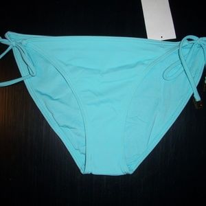 Top Shop Sky Blue Bikini Swim Suit Tie Side Bottom